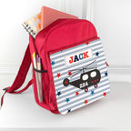 Personalised Boy's Red Mini Rucksack