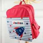 Personalised Boy's Red Mini Rucksack