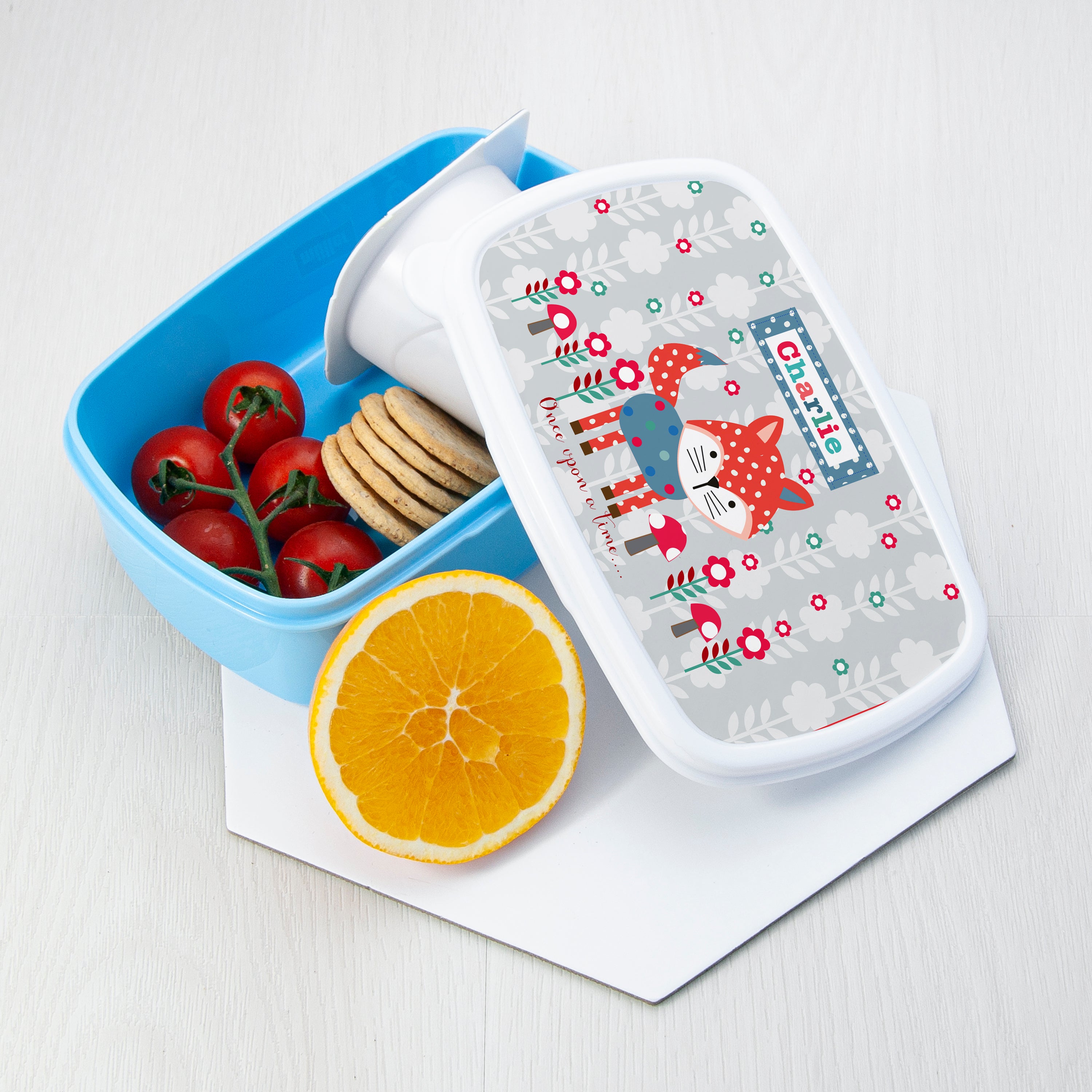 Personalised Playful Fox Lunch Box
