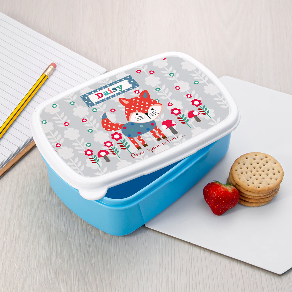 Personalised Playful Fox Lunch Box