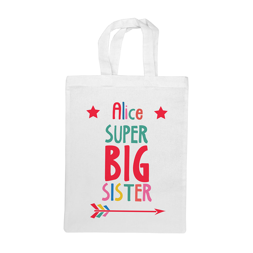 Personalised Big Sister Mini Tote Bag