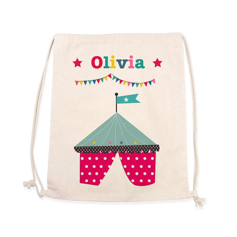 Personalised Circus Cotton Nursery Bag