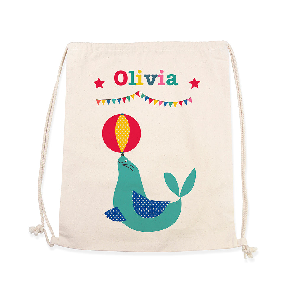 Personalised Circus Cotton Nursery Bag