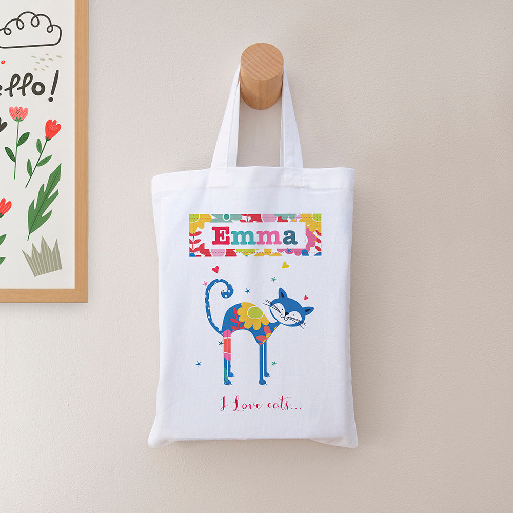 Personalised I Love Pets Fabric Party Bag