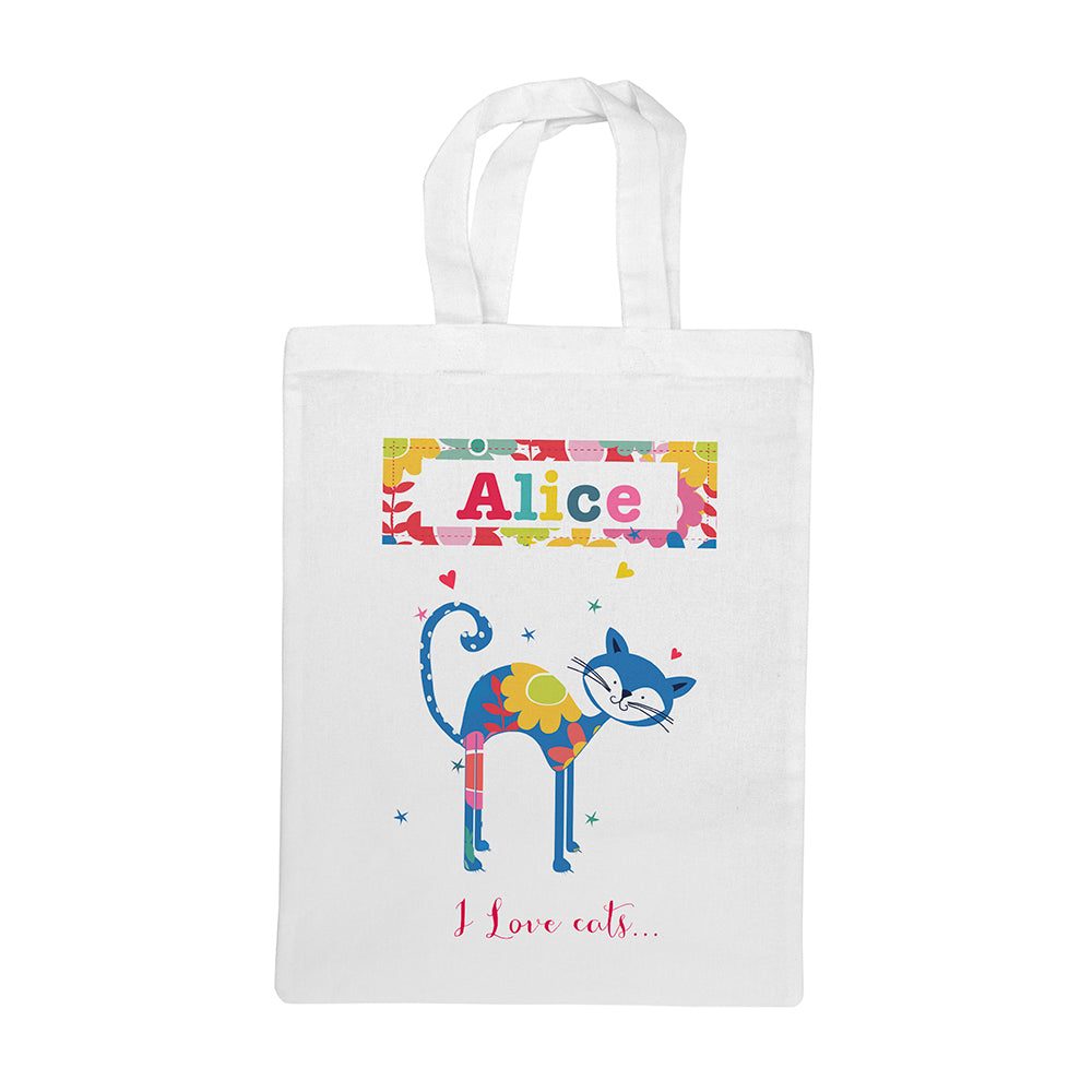 Personalised I Love Pets Fabric Party Bag