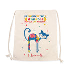 Personalised I Love Pets Cotton Nursery Bag