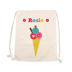 Personalised Girl's Cotton Nursery Bag