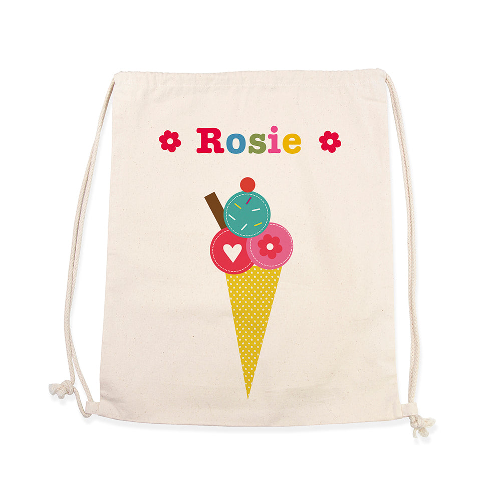 Personalised Girl's Cotton Nursery Bag