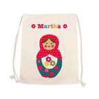 Personalised Girl's Cotton Nursery Bag