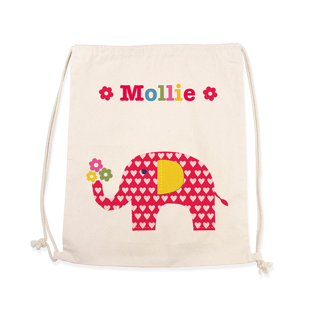 Personalised Girl's Cotton Nursery Bag
