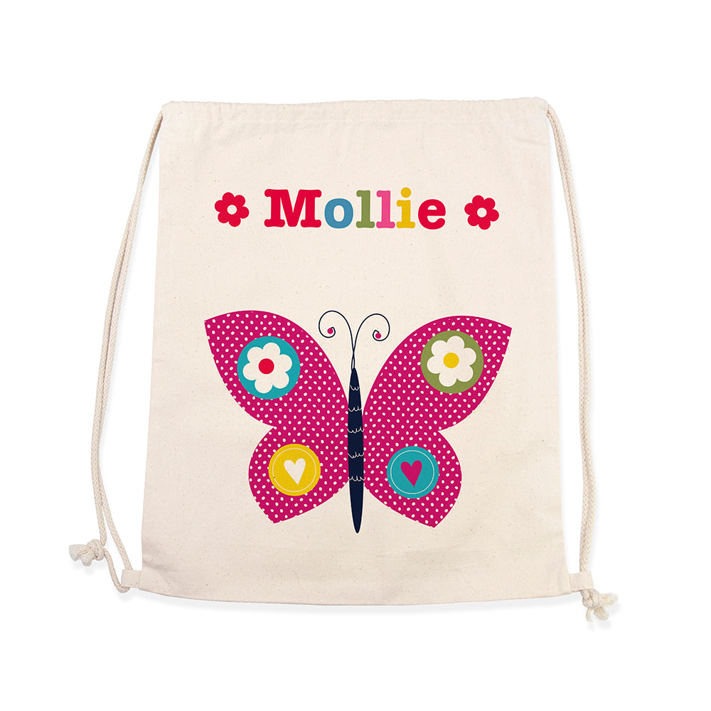 Personalised Girl's Cotton Nursery Bag