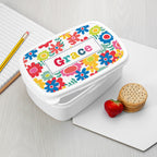 Personalised Girl's Patterned Lunch Box