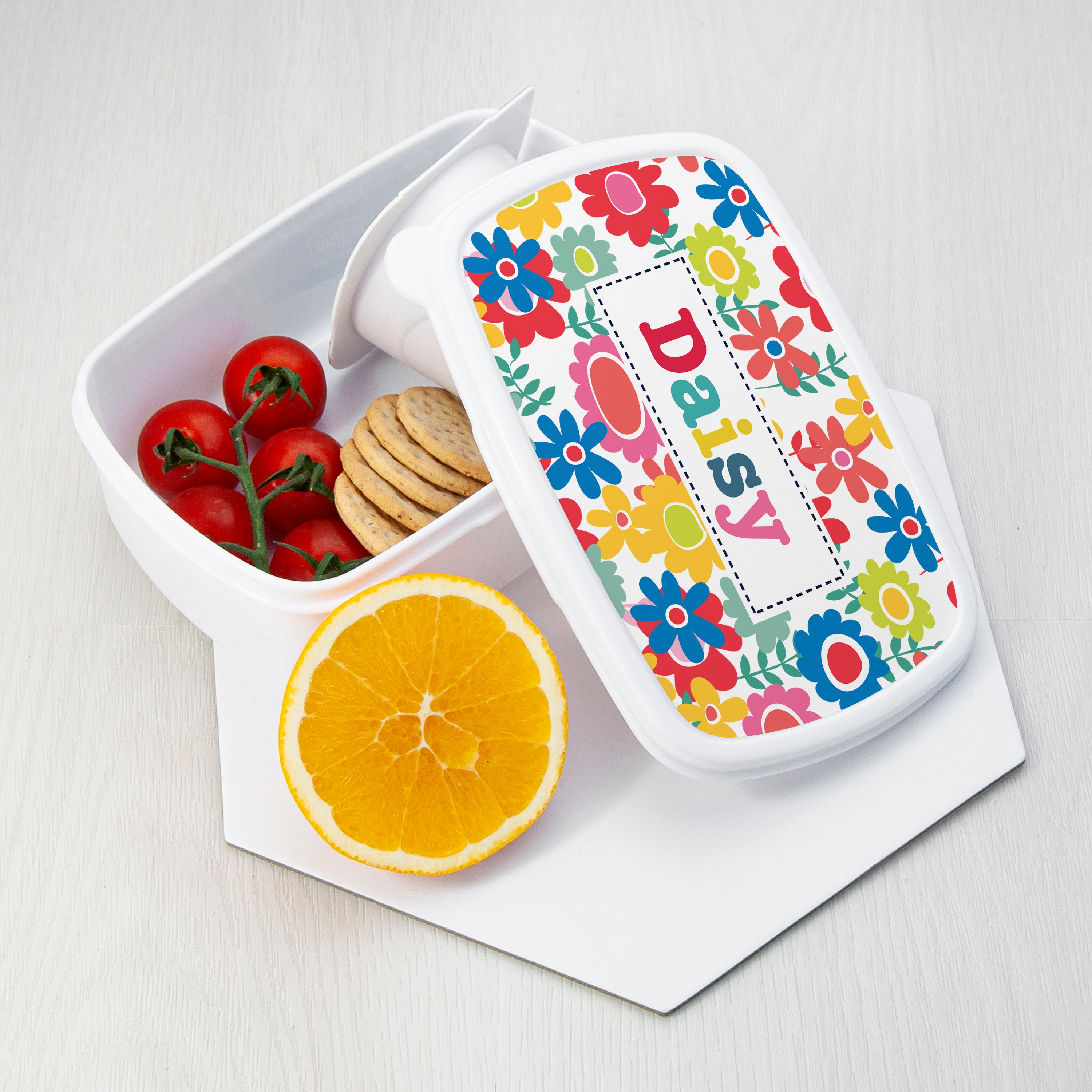 Personalised Girl's Patterned Lunch Box