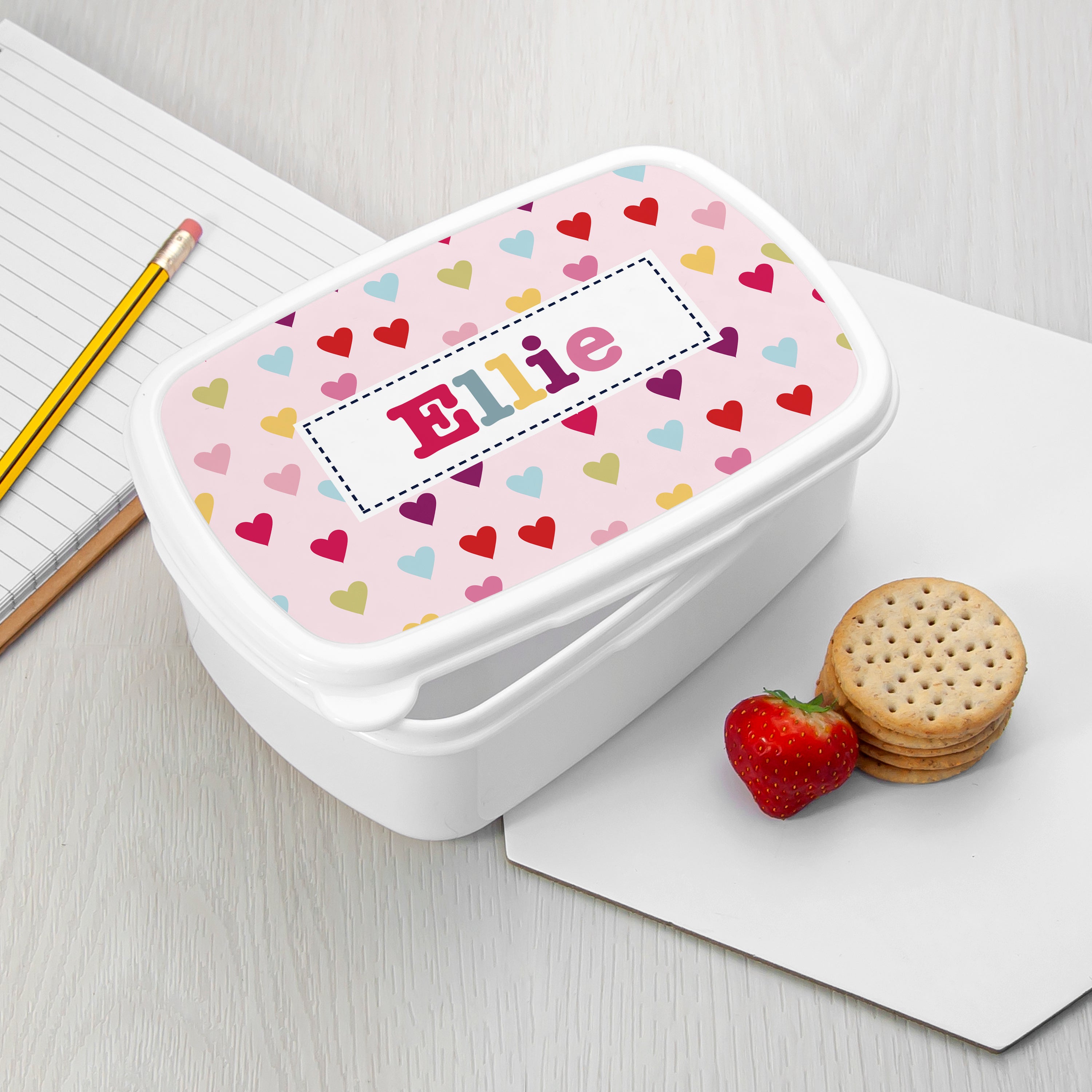 Personalised Girl's Patterned Lunch Box