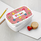 Personalised Girl's Patterned Lunch Box