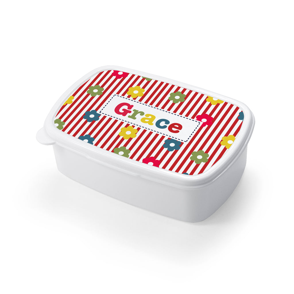 Personalised Girl's Patterned Lunch Box