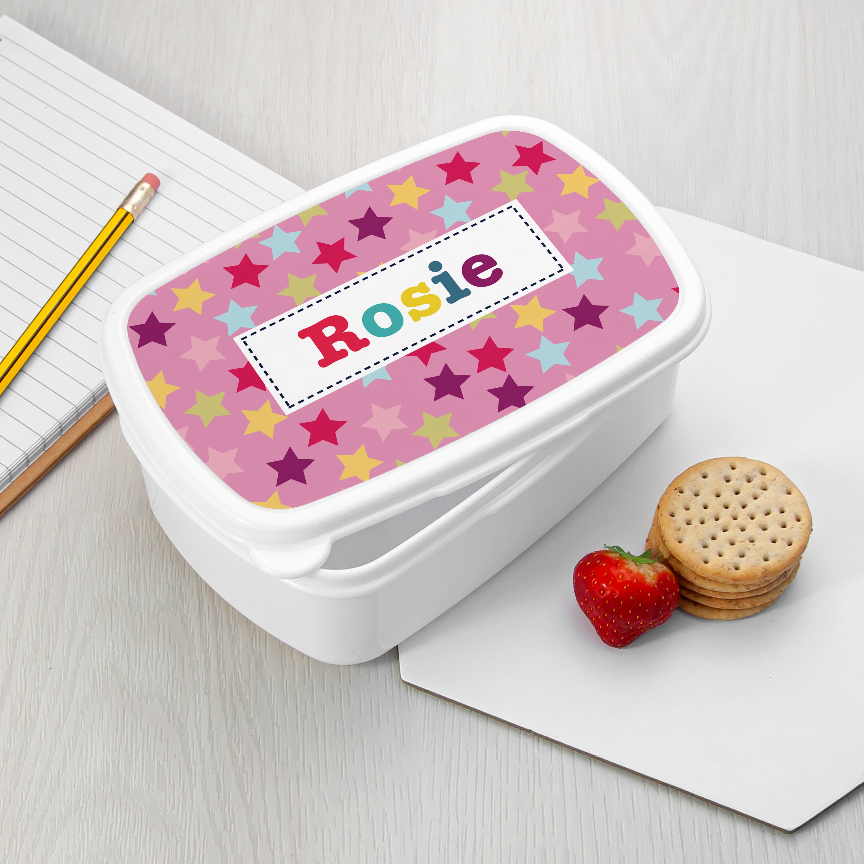 Personalised Girl's Patterned Lunch Box