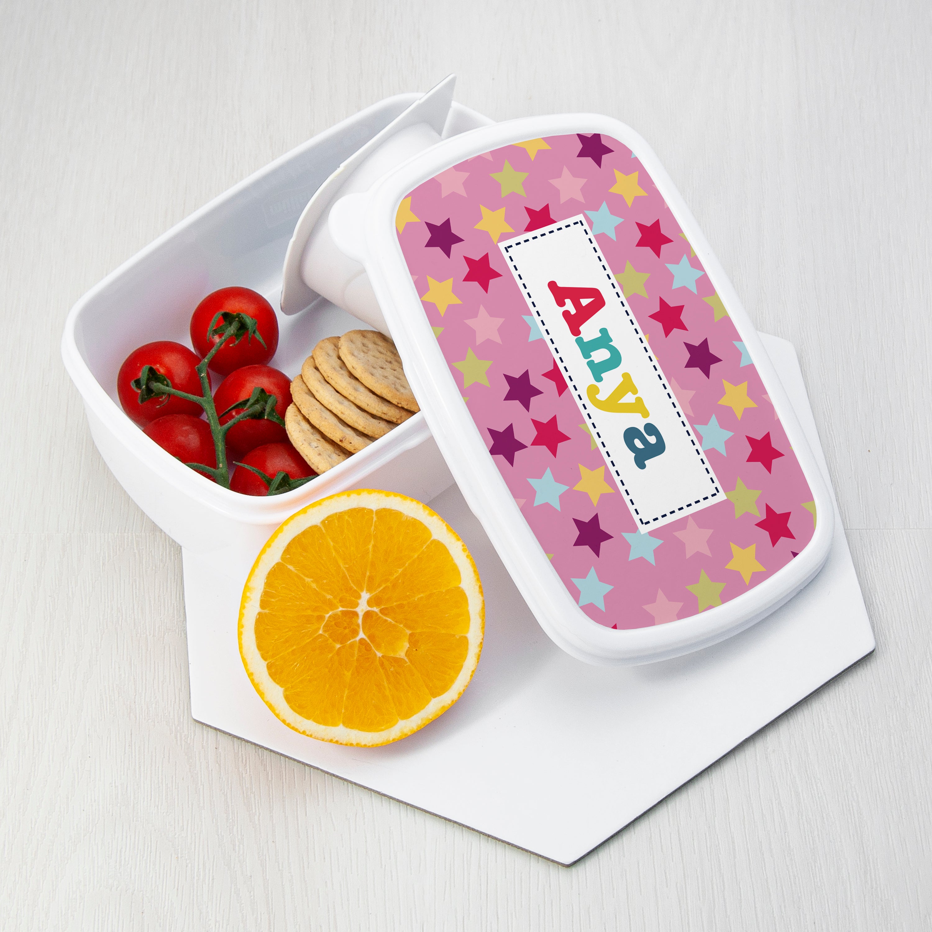 Personalised Girl's Patterned Lunch Box