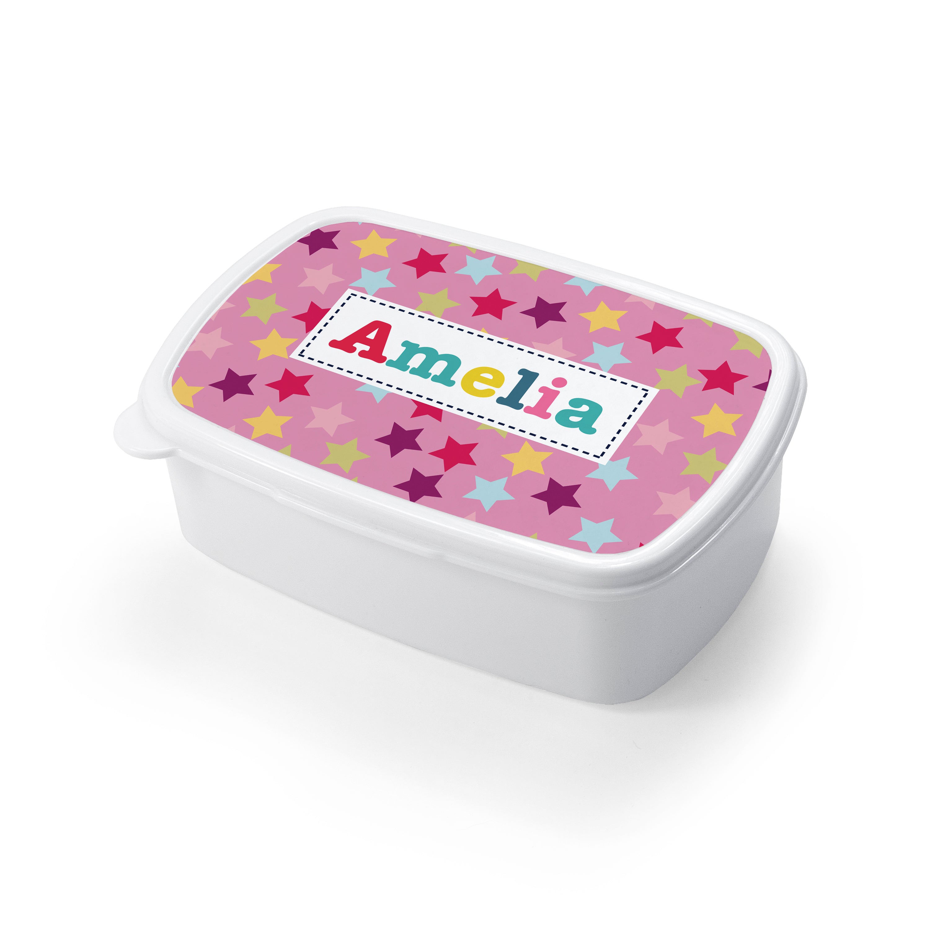 Personalised Girl's Patterned Lunch Box