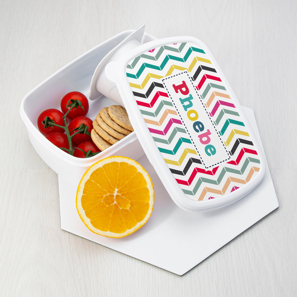Personalised Girl's Patterned Lunch Box