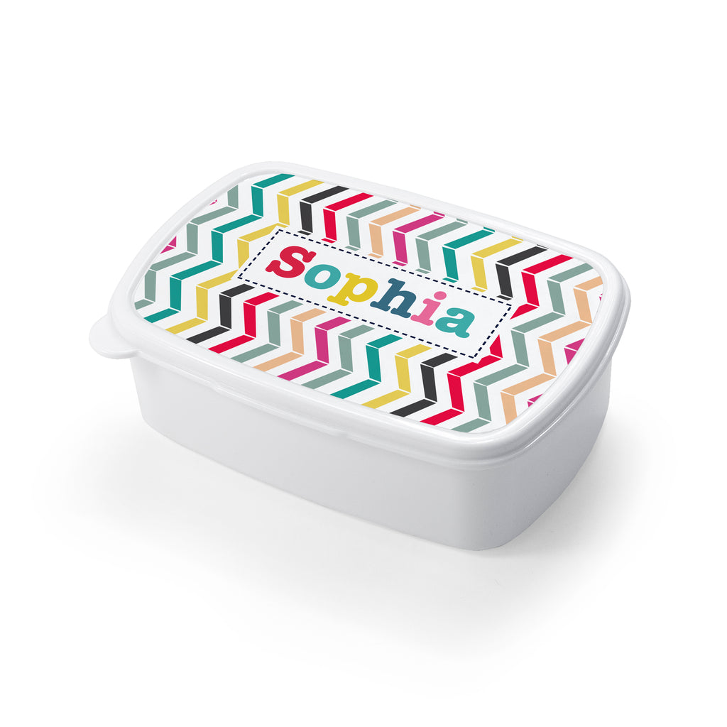 Personalised Girl's Patterned Lunch Box