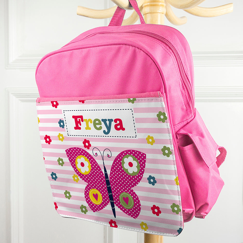 Personalised Girl's Pink Mini Rucksack