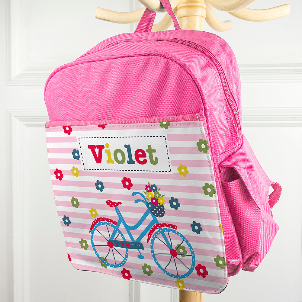 Personalised Girl's Pink Mini Rucksack