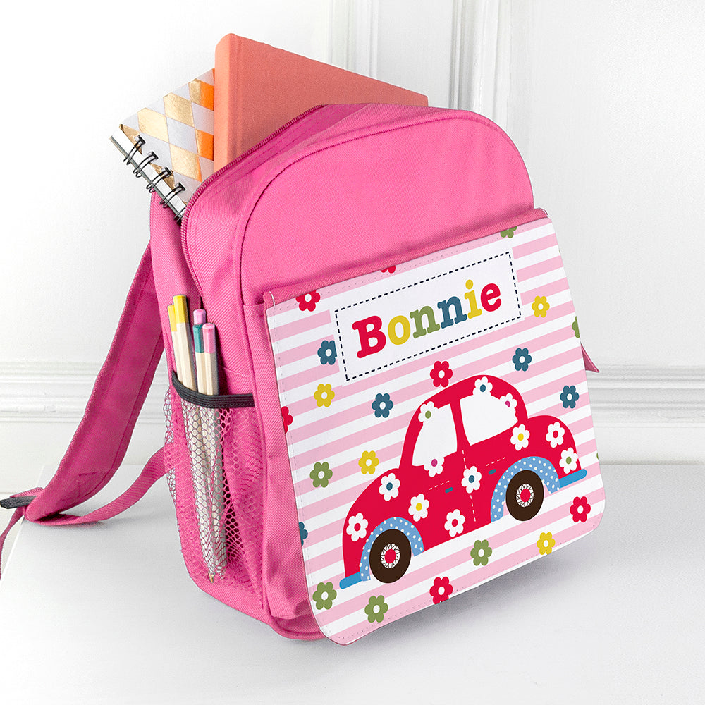 Personalised Girl's Pink Mini Rucksack