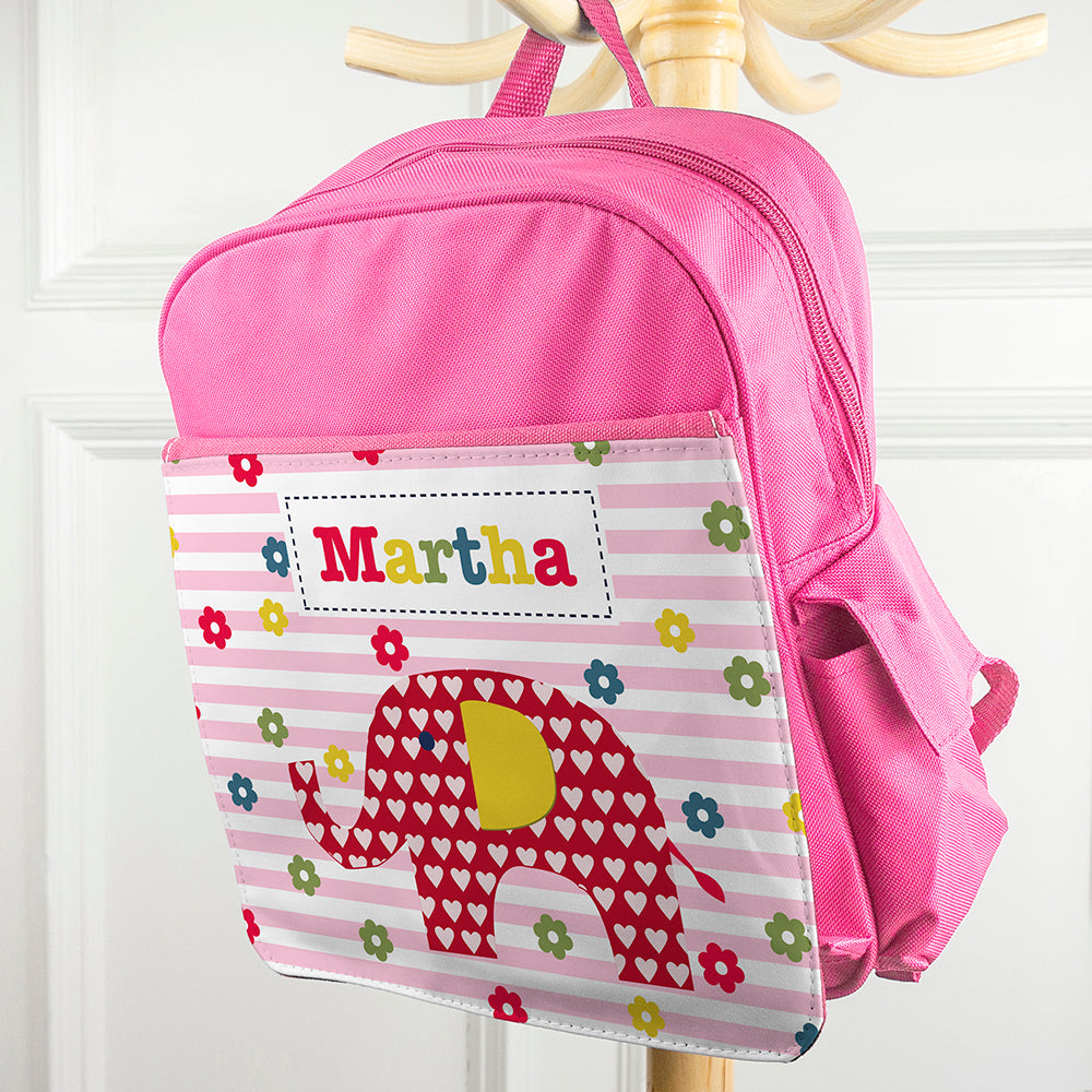 Personalised Girl's Pink Mini Rucksack