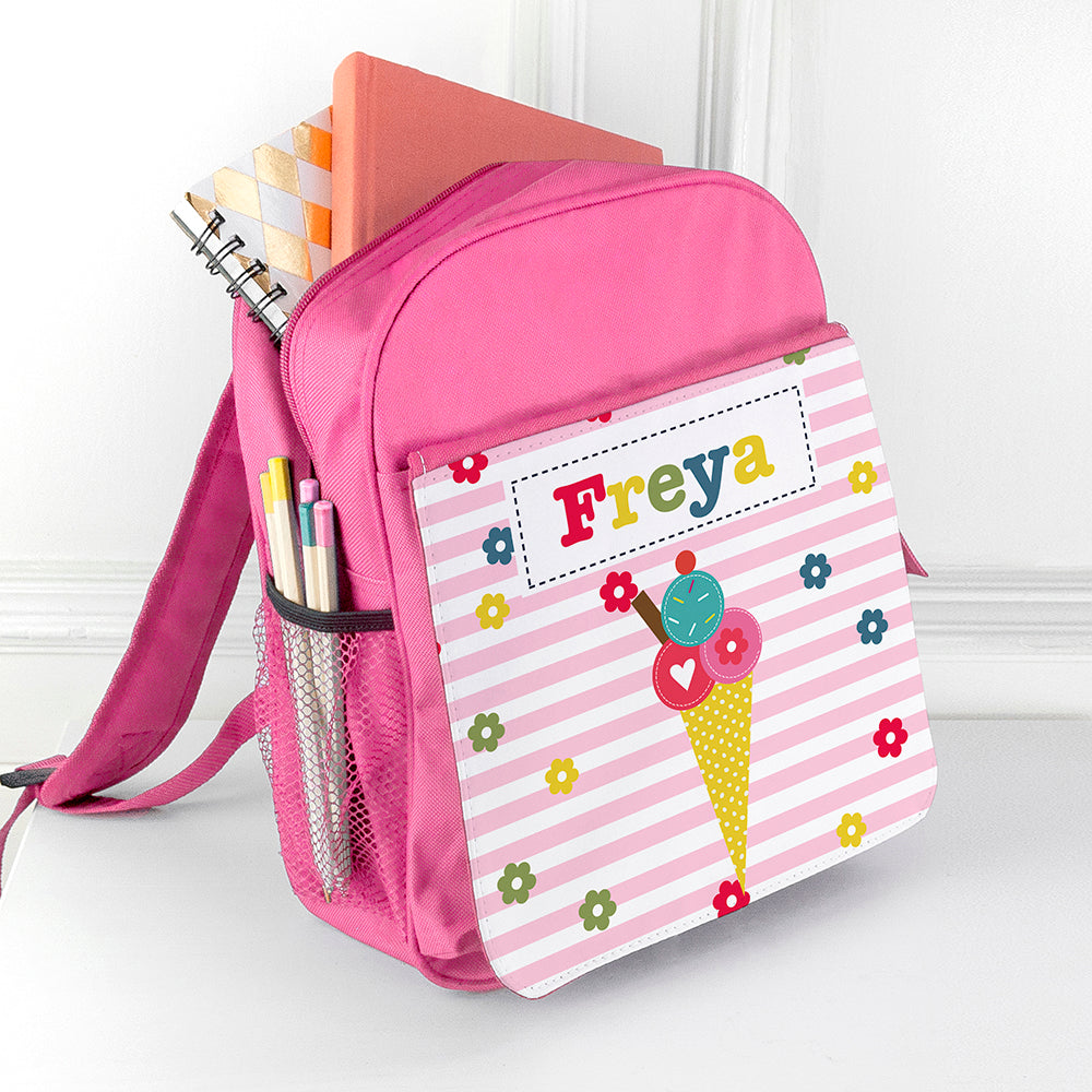 Personalised Girl's Pink Mini Rucksack