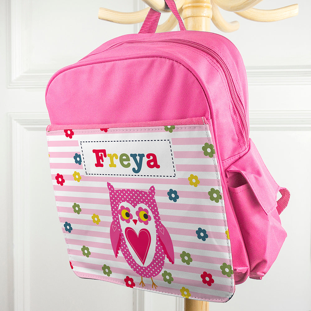 Personalised Girl's Pink Mini Rucksack