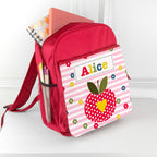 Personalised Girl's Red Mini Rucksack