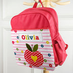 Personalised Girl's Red Mini Rucksack