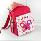 Personalised Girl's Red Mini Rucksack