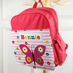 Personalised Girl's Red Mini Rucksack