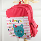 Personalised Girl's Red Mini Rucksack