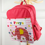 Personalised Girl's Red Mini Rucksack