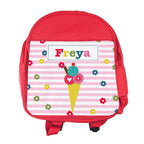 Personalised Girl's Red Mini Rucksack