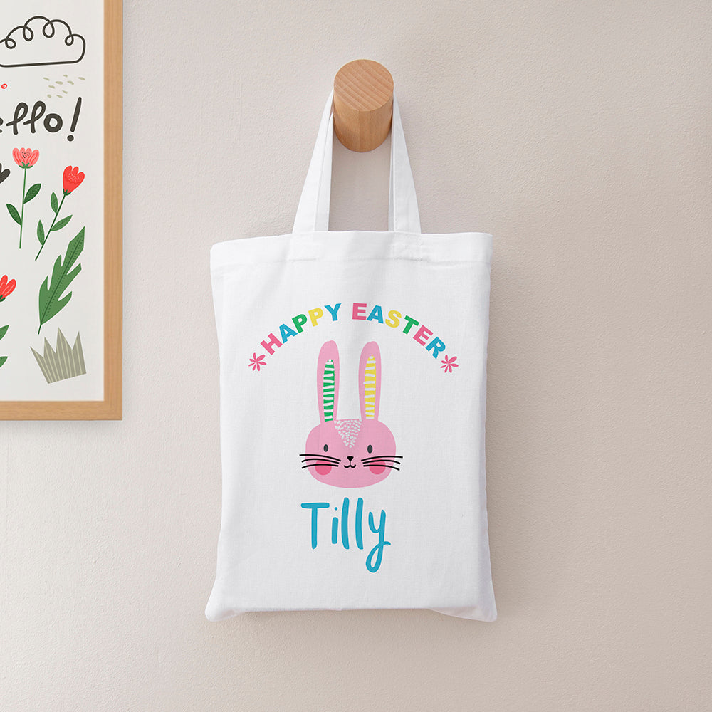 Personalised Rabbit Easter Egg Hunt Bag