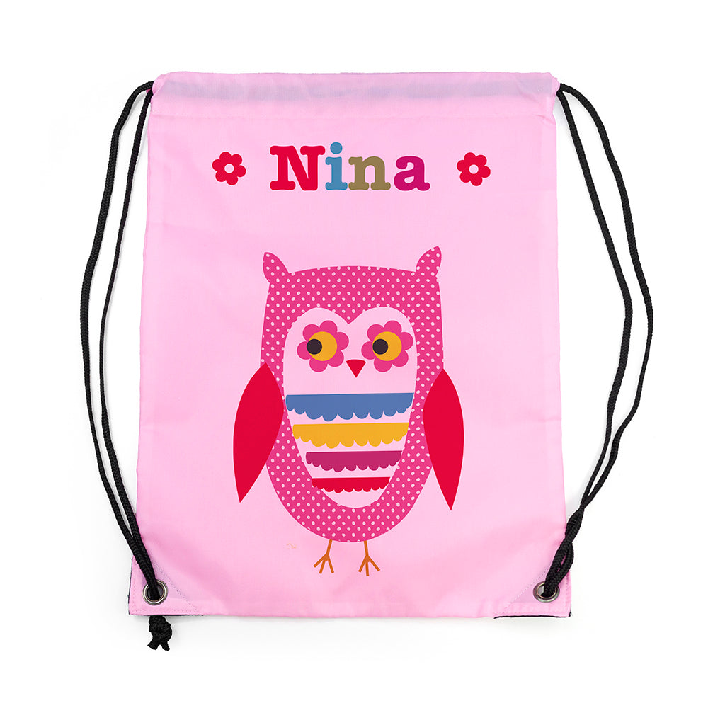 Personalised Girl's Classic Pink Waterproof Swim Bag