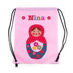 Personalised Girl's Classic Pink Waterproof Swim Bag
