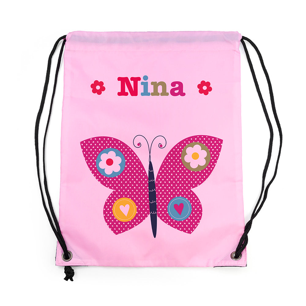 Personalised Girl's Classic Pink Waterproof Swim Bag