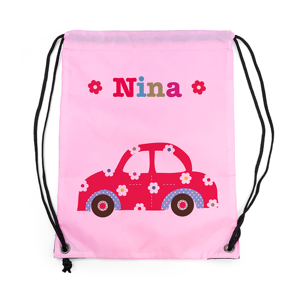 Personalised Girl's Classic Pink Waterproof Swim Bag