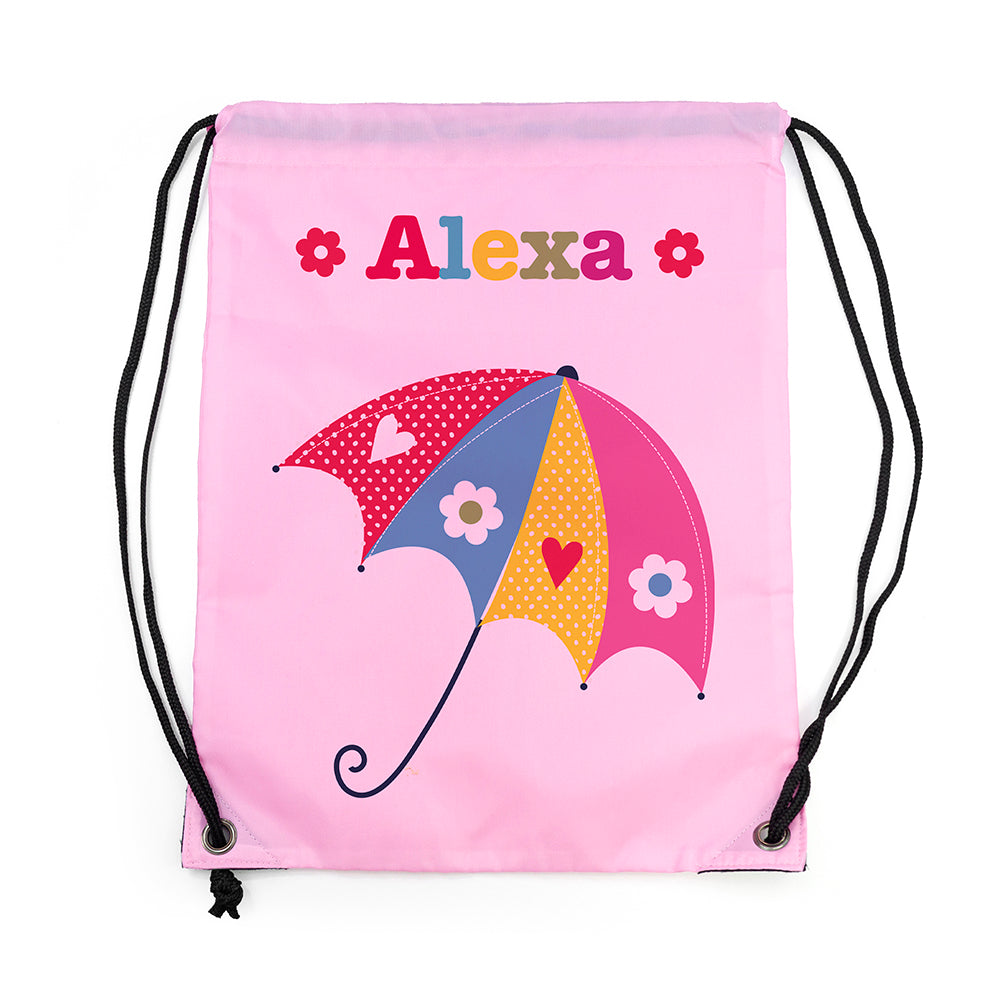 Personalised Girl's Classic Pink Waterproof Swim Bag