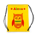 Personalised Girl's Yellow Waterproof Swim Bag