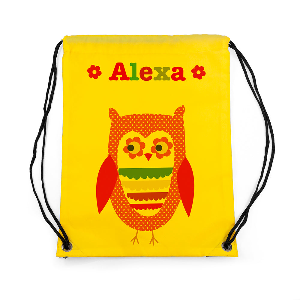 Personalised Girl's Yellow Waterproof Swim Bag