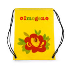 Personalised Girl's Yellow Waterproof Swim Bag