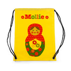 Personalised Girl's Yellow Waterproof Swim Bag