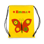 Personalised Girl's Yellow Waterproof Swim Bag