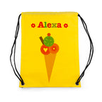 Personalised Girl's Yellow Waterproof Swim Bag